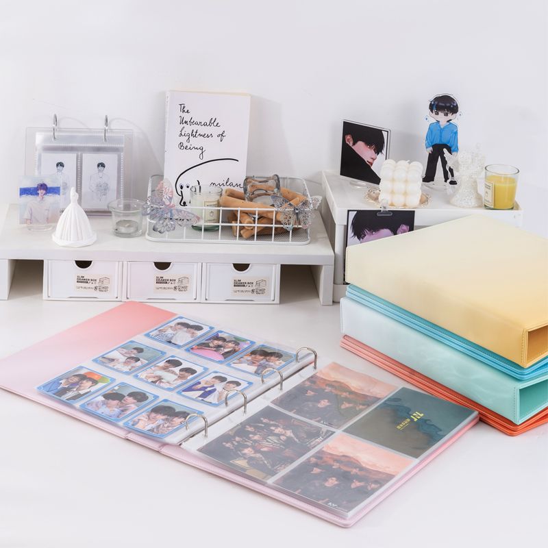 Pokemon Binder Card - A4 럭셔리 그라데이션 PU 가죽 4링