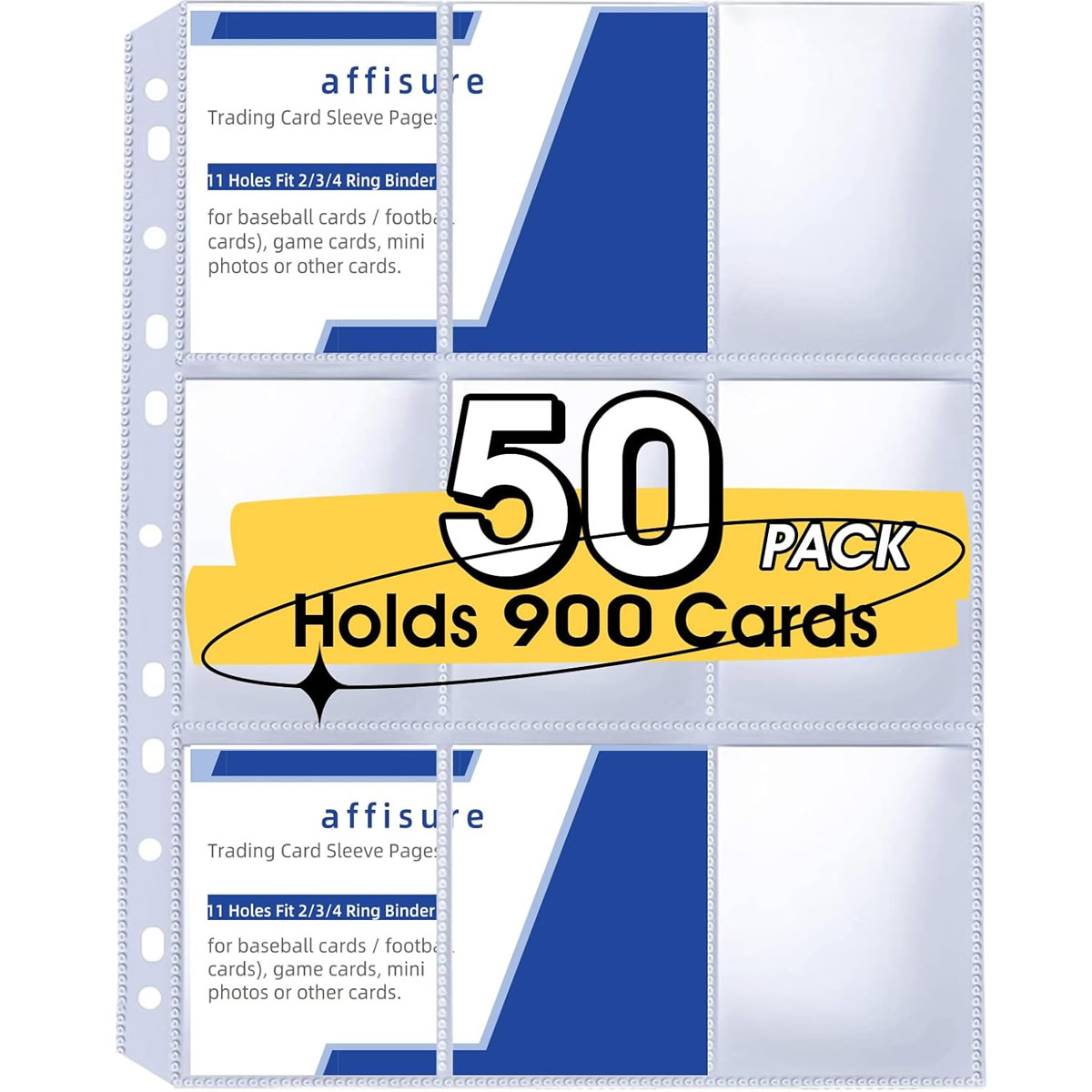Pokemon Binder Card - 50팩 9포켓 카드 슬리브 900장 수납